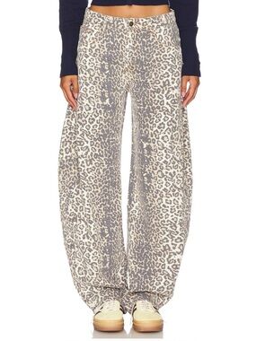 Lioness Horseshoe Jeans in Leopard Fade